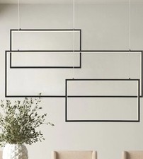 ultra modern 3 Light Unique Geometric LED Chandelier Ceiling Light New. £170 RRP
