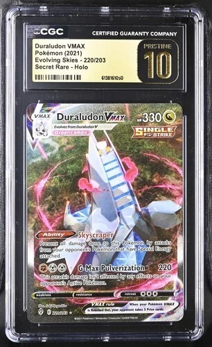 PRISTINE CGC 10 DURALUDON VMAX 220 EVOLVING SKIES SWORD & SHIELD ALT ART POKEMON