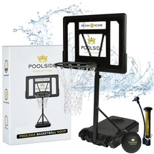 35"-48" Adjustable Swimming Pool Basketball Hoop - Poolside Basketball Hoop w...
