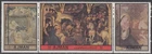 AJMAN T2256-2258 STR ITALIAN CHRISTMAS PAINTINGS PERFORATED SET STRIP