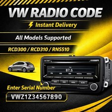  Vw Volkswagen Radio Code Unlock Pin Rcd Rns  Fast Digital Service
