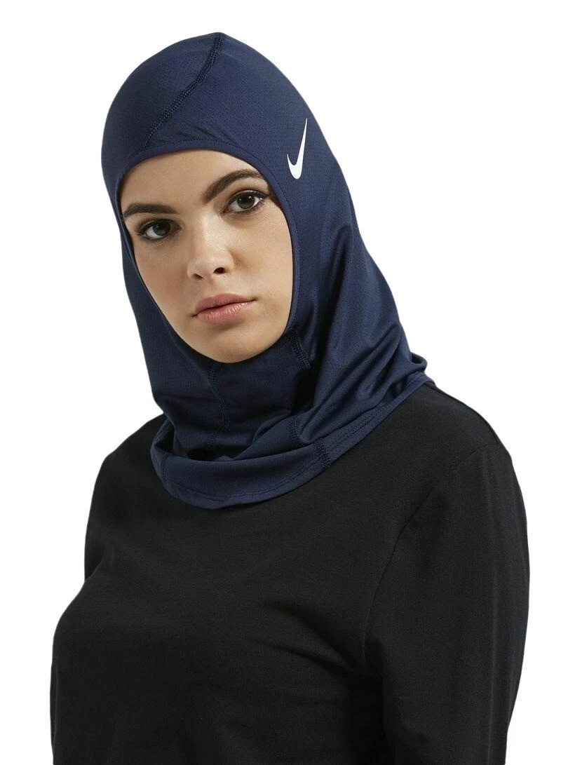 NIKE Pro Hijab 1.0 Womens XS Small Navy Blue Full Head Neck Dri NEW | eBay