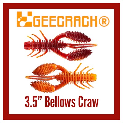Geecrack 3.5'' Bellows Craw Made with S.A.F Material - Choose Color