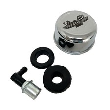 Ford Fe American Eagle Valve Cover Chrome Breather Pcv Valve Grommets - Ansen