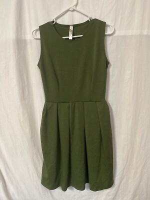 olive green skater dress Lyss Loo Skater Dress Size M Olive Green