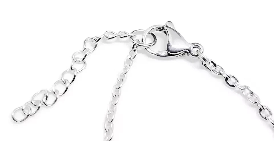 Collana Croce Argento catena con ciondolo Portafortuna Idea Regalo da Uomo Donna - Immagine 4 di 4