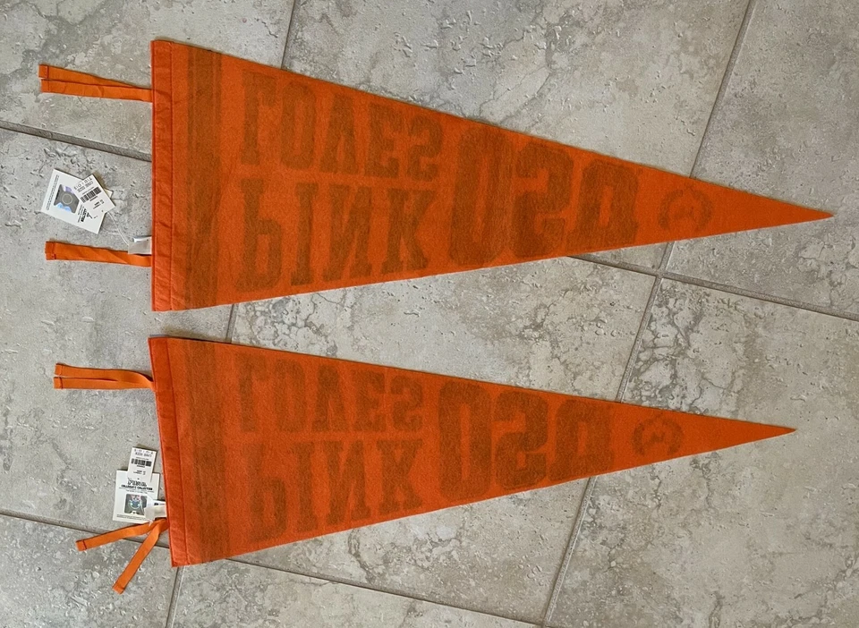 Banderín Victoria Secret Collegiate Pink Loves OSU Oklahoma State Banderín Nuevo con Etiquetas Foto 4 de 4