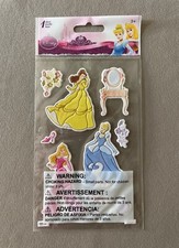 Sheet Of Disney Princess Dimensional Stickers Includes 9 Stickers New In Package
