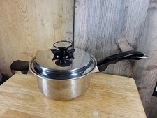 NutriChef 19-9-7P Stainless Steel Magnetic Induction Core 3 Quart Pan W Lid USA