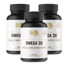 Golden After 50's Omega 3B. Supports Brain and Heart Health.