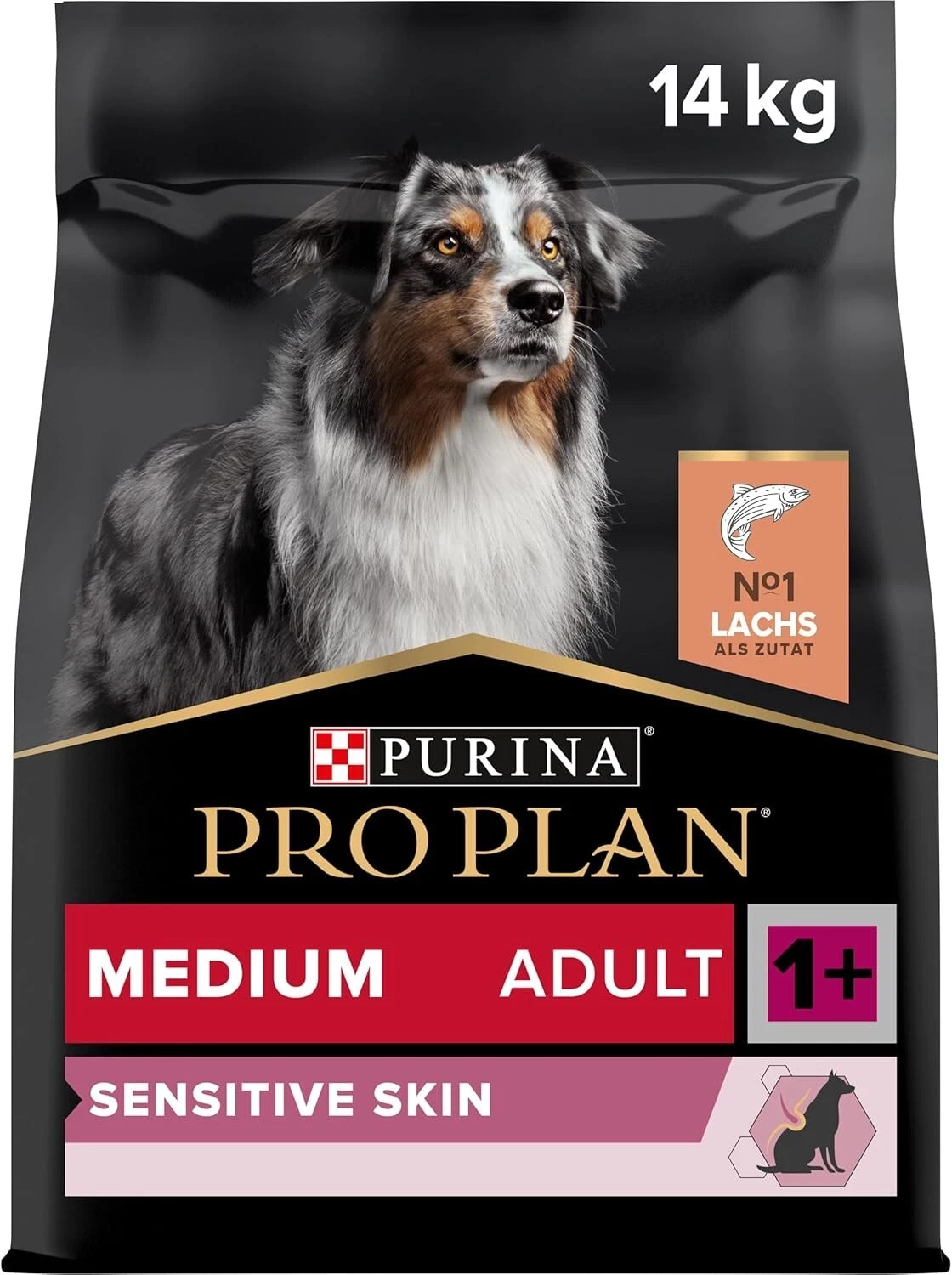 Medium Adult Dog Sensitive Skin Dry Dog Food with Salmon 14kg Free Shipping