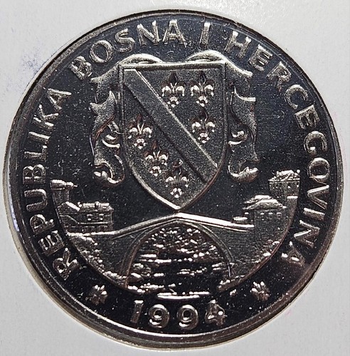 Bosnia-Herzegovina, 500 Dinara, 1994, Proof-like Uncirculated, Bear with Cub C-N - Picture 2 of 2