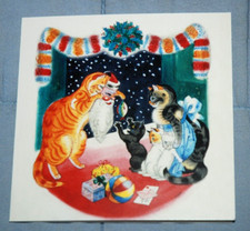 ORLANDO THE MARMALADE CAT AS FATHER CHRISTMAS, Kathleen Hale Christmas Card NEW