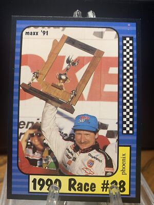 1991 Maxx Dale Earnhardt 1990 Race #28 Phoenix #198 | eBay