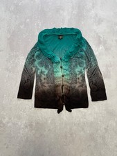 Roberto Cavalli Just Cavalli Wool Multicolor Cardigan Floral Pattern Women's 42