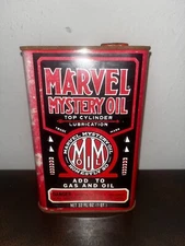 Vintage "Marvel Mystery Oil" 32 oz. can Great Condition And Full.