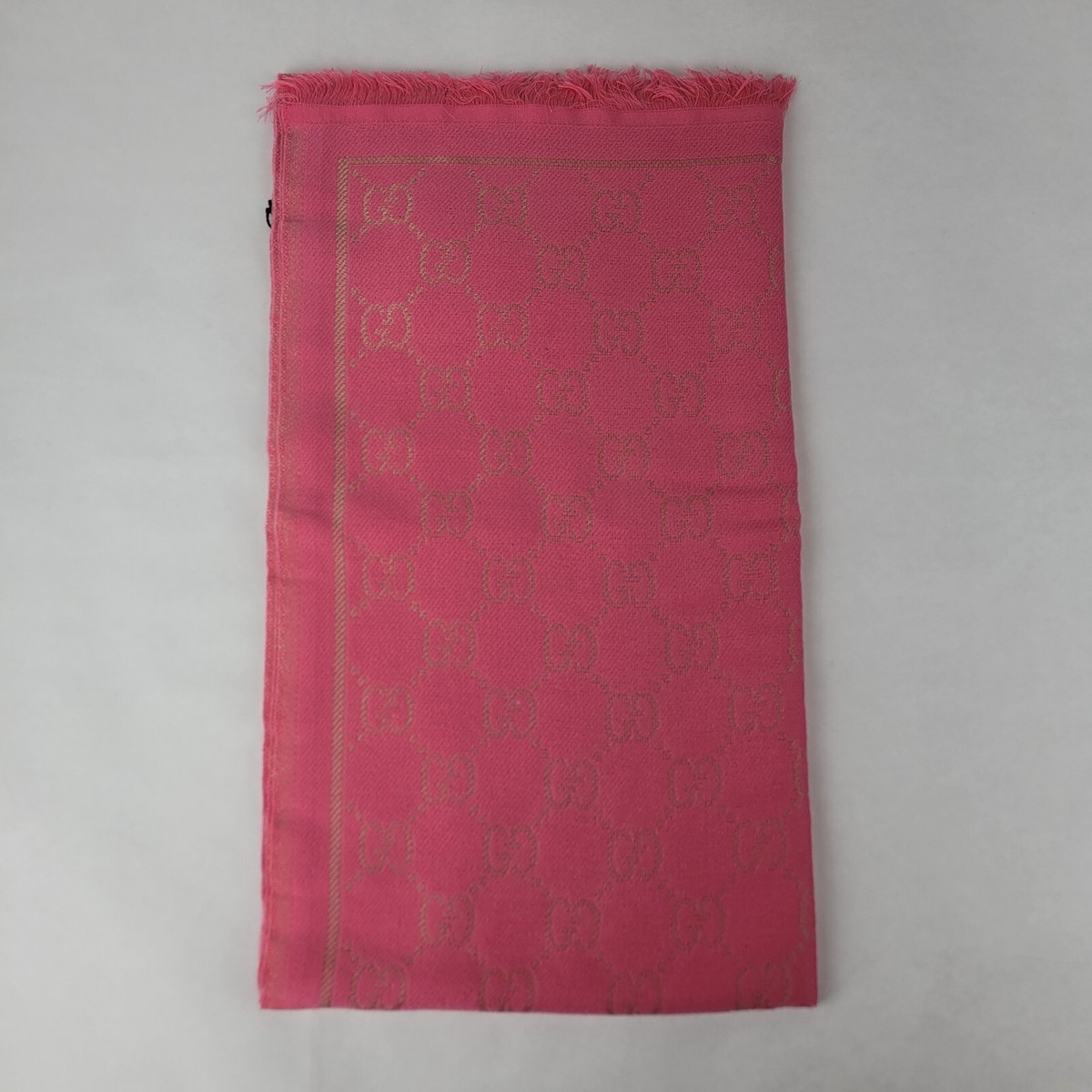 Gucci★素敵！Pink Scarf w/ llic Gold Guccissima s-l400.jpg