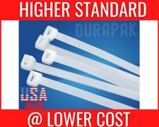500 PCS 4" 18 Lbs Natural Color Nylon Cable Wire Tie Self Lock Zip Secure Strap