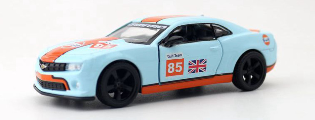CR CCA 1:43 2013 Camaro SS Gulf Muscle Racing Sports Model