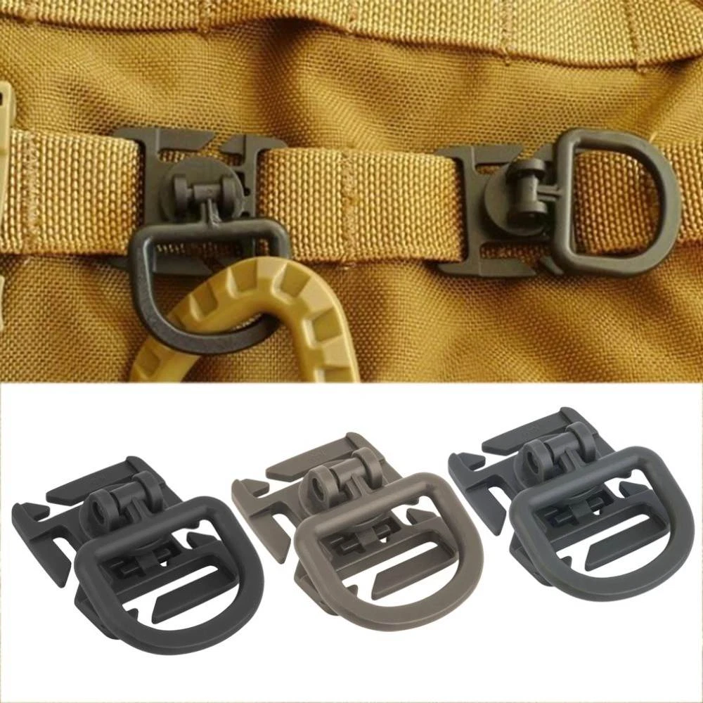 Tactical 360 Rotation D Ring Backpack Strap Buckle Webbing Lock