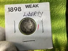 1898 BARBER DIME FULL WEAK HEADBAND & PARTIAL LIBERTY
