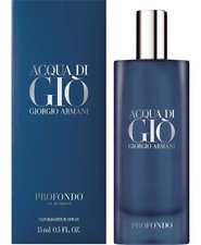 Giorgio Armani Acqua Di Gio Profondo Eau de Parfum EDP Travel Spray 0.5oz Sealed