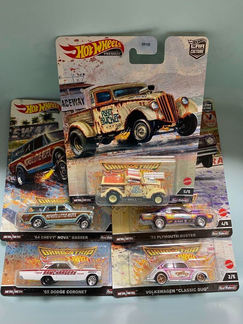 Hot Wheels Drag Strip Demons minicar 5 types set Don Quixote