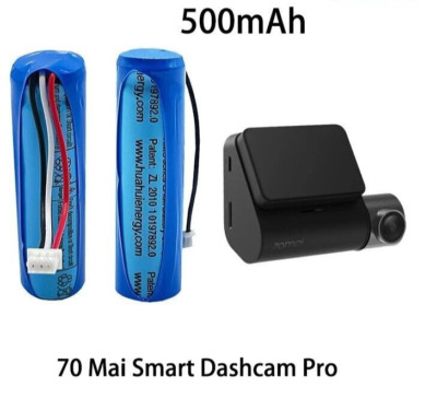 3.7V 500mAh Dash Cam Pro DVR HMC1450 Li-ion Replacement Battery 70mai Midrive
