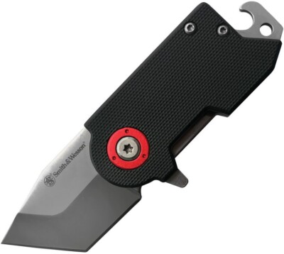 NEW Smith & Wesson Benji Folding Knife 1.5'' Stainless Blade G10/Stainless Handle