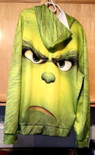 The Grinch's 3D Pullover Hoodie Sweatshirt Dr Seuss Christmas Hooded Top, 2XL