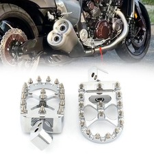 Front Foot Pegs Pedals Fit For Yamaha R6 R1 MT01 03 FZS1000 XJ1300 FZR100 Chrome