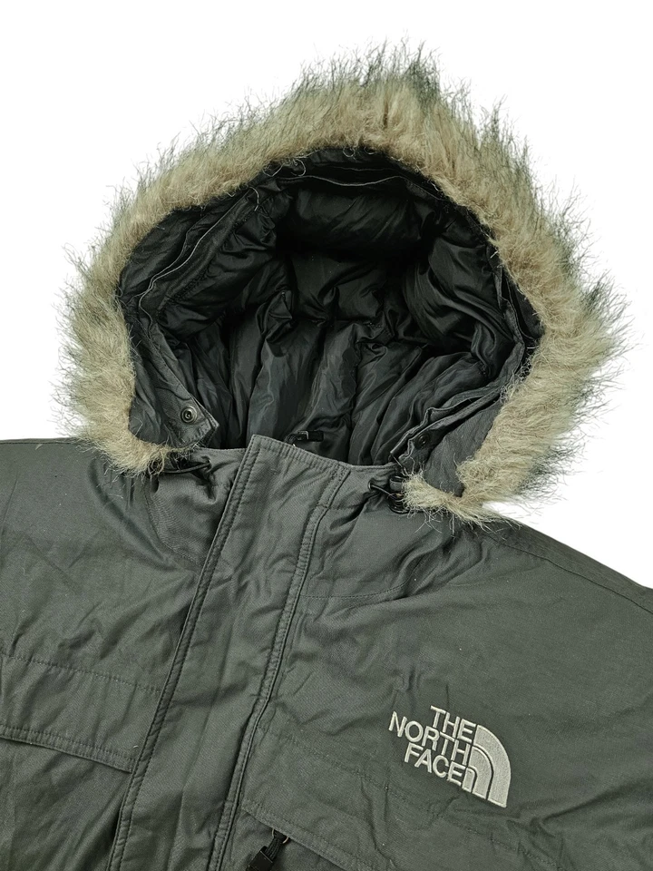*HOT VTG Men's THE NORTH FACE @ McMURDO PARKA DOWN FUR HOOD PUFFER GRAY Coat XL - Image 3 of 4