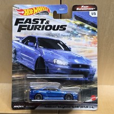 Hot Wheels Fast and Furious Fast Superstars Nissan Skyline GTR (BNR34) **READ**