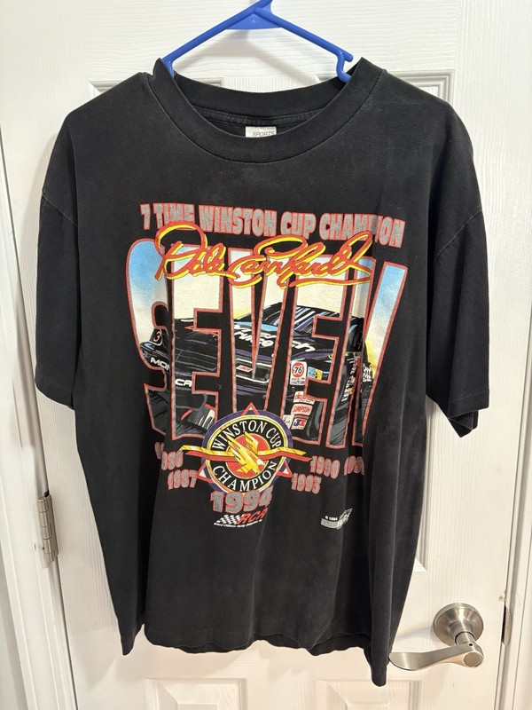 1994 Dale Earnhardt 7 Time Winston Cup Champion NASCAR TOUR CHAMP Black Lg Shirt