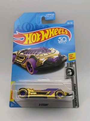 2018 Hot Wheels X-Steam Purple And Gold 209/365 6/10 Super Chromes