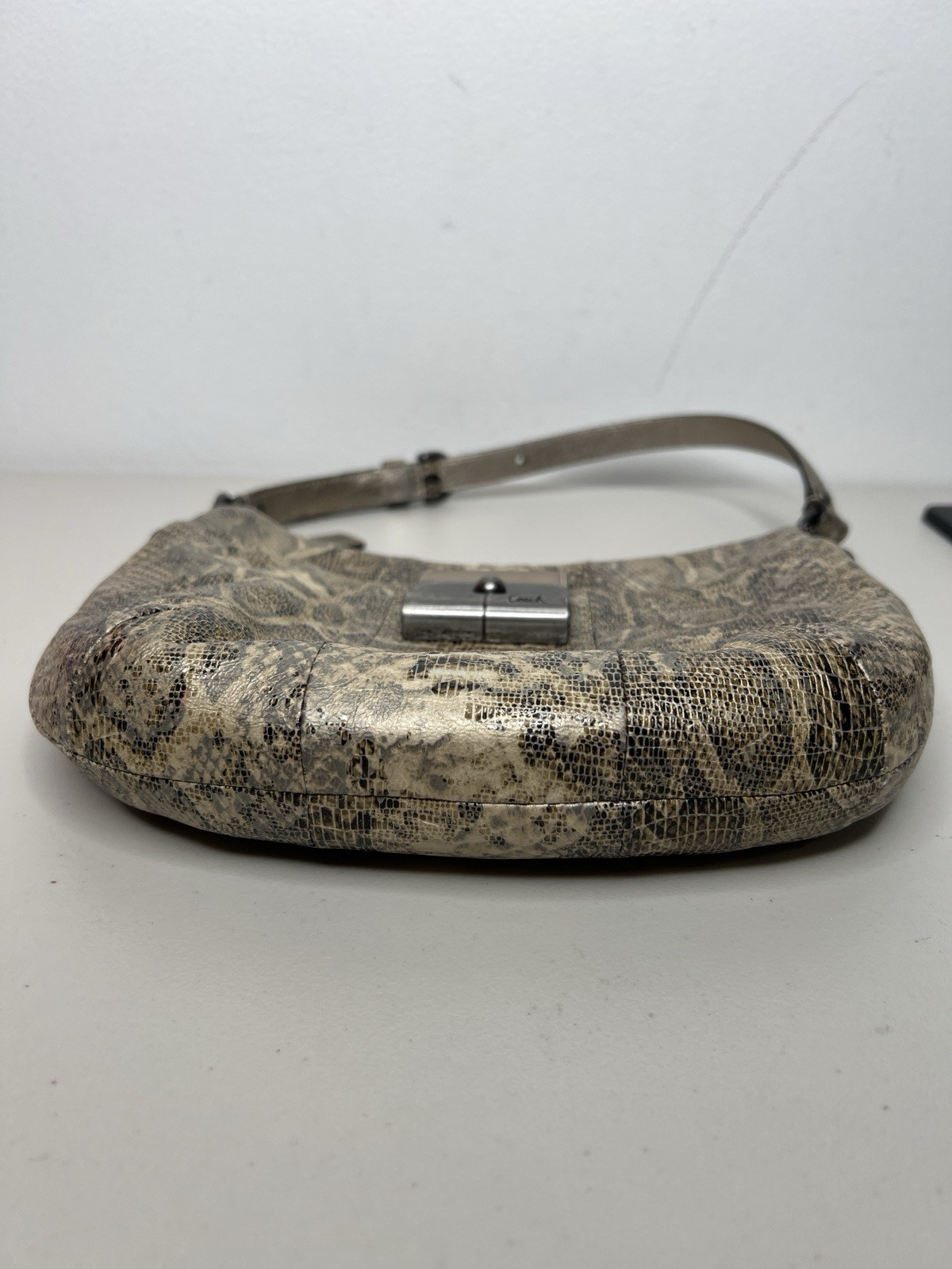 Coach Hobo Kristin Shoulder Bag Python Snake Prin… - image 8