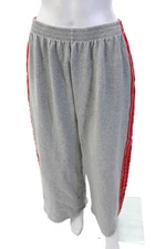 Lovers + Friends Unisex Gray Striped Cotton Sweatpants Size S