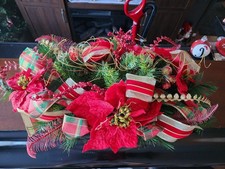Christmas Floral Arrangement Artificial Flower Table Centerpiece Approx 26"