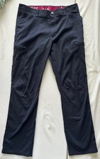 Wrangler AllTerrain Cargo Pants Mens 36x30 Black Zip Pocket Hiking Work Tactical