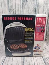 George Foreman Lean Mean Fat Grilling Machine (GR10AWHT) Indoor Grill - Open Box