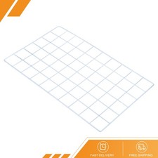 20" x 12" Wire Grid Panel Wall Grid Decorative Board Photo Display White