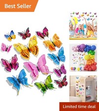 3D Butterfly Wall Decor, 24 Pcs Double Layer Butterfly Decorations for Party ...