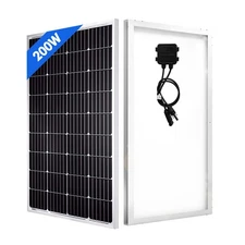 200W Watt 12V Monocrystalline Solar Panel Battery Charge For Home RV Camping