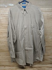 TownCraft 17  32/33 Mens Button  Long Sleeve Brown Vintage 1960s