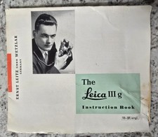 Vintage Ernst Leitz Leica IIIg Camera Owner's Manual and Instruction Book