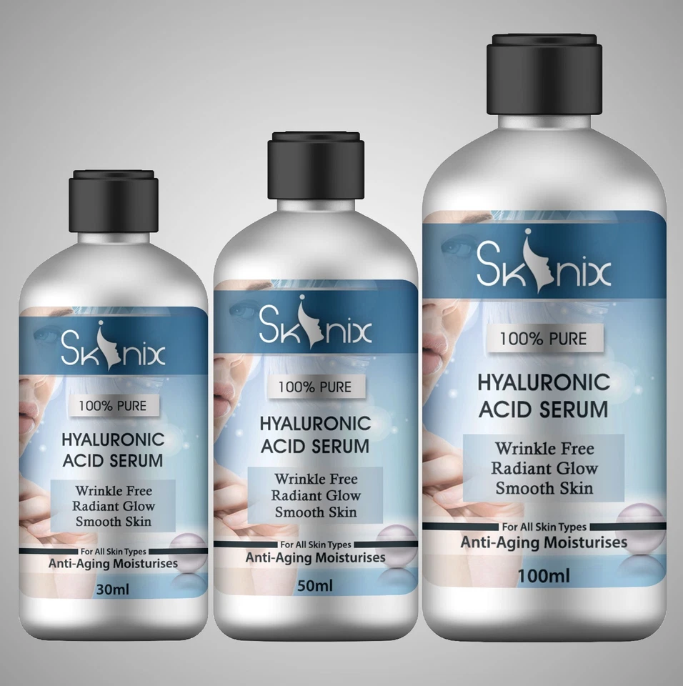 SKINIX Hyaluronic Acid Serum–Anti-Aging Face Moisturizer for Wrinkle-Free & Smooth Skin
