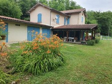Maison à vendre 47170 124m2, 4chambres , 2 sdb, garages, jardin, potagers
