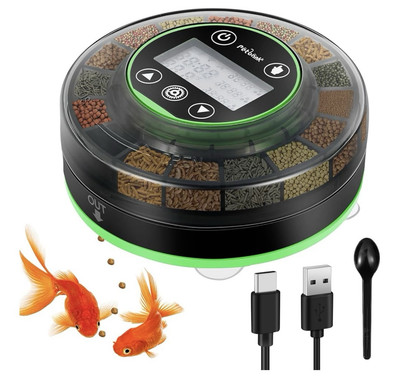 Automatic Fish Feeder for Aquarium - Moisture-Proof and Precision Feeding