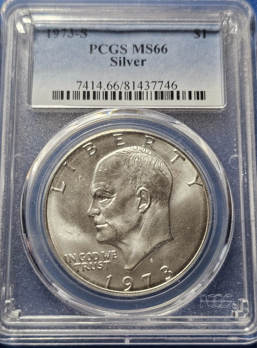 002 希少 1973-S アイゼンハワー ダラー 銀貨 40%  1ドル Buy 1973-S 40% Silver Eisenhower Dollar Proof (OGP) | APMEX