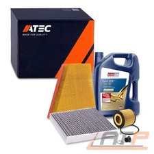 INSPEKTIONSPAKET FILTERSATZ SET A+5L EUROLUB 5W-30 FÜR VW POLO 6R 1.2 10-